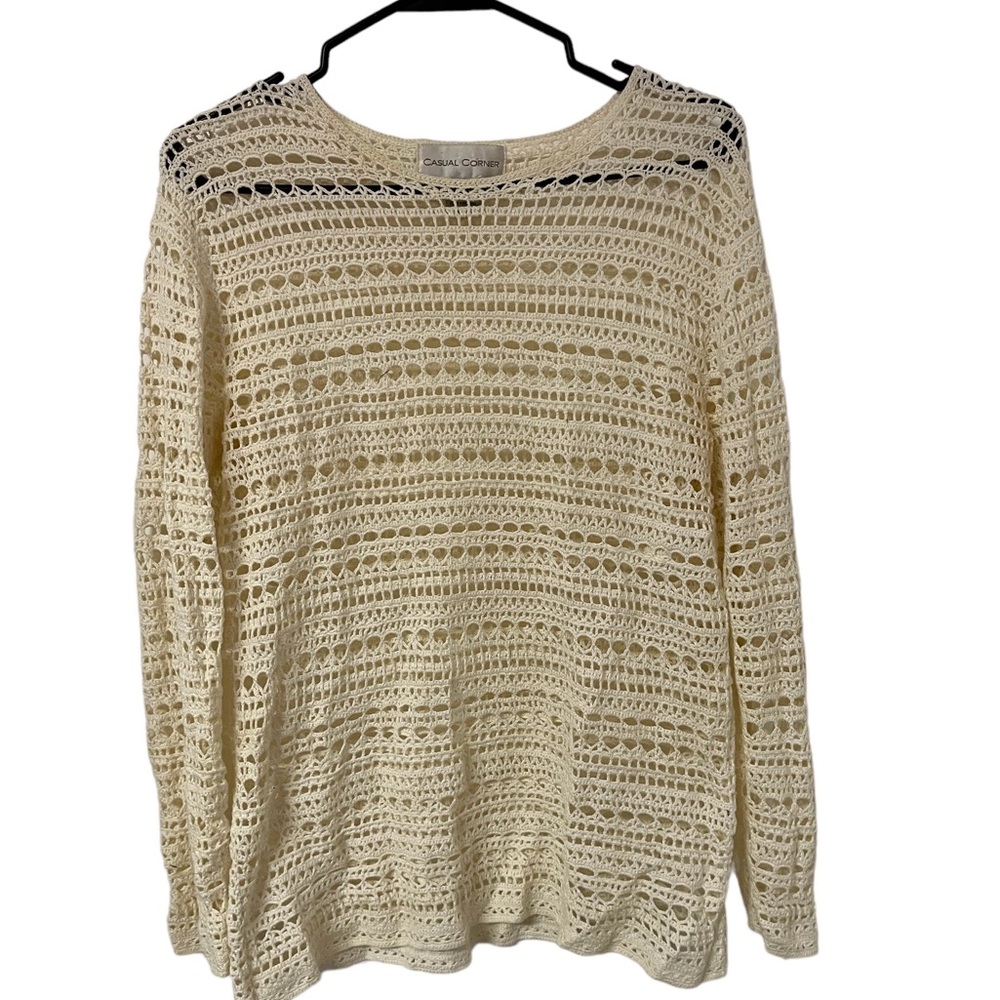 - Vintage Casual Corner crochet sweater. Size Medium